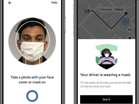 Uber exigirá foto dos passageiros para comprovar uso de máscara